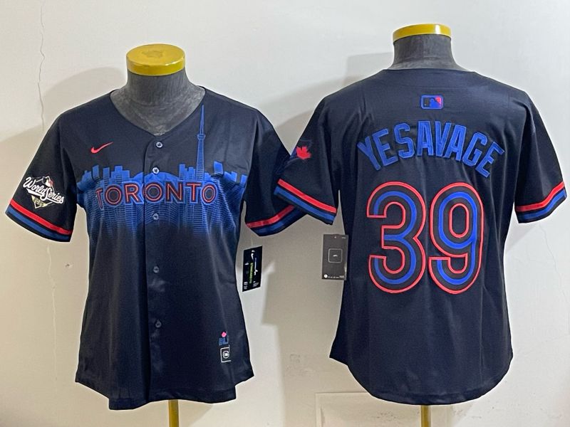 Women 2025 Nike Toronto Blue Jays #39 Yesavage Blue Game MLB Jersey 06